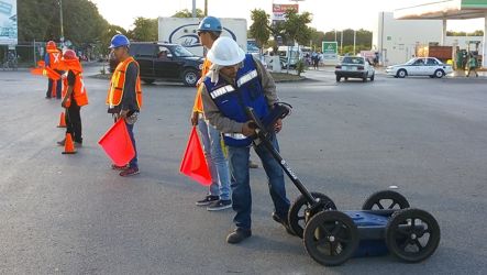 Estudio con georadar para lineas transmision subterranea cancun