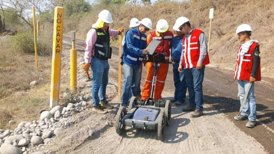 Estudio con Georadar para localización de gasoductos