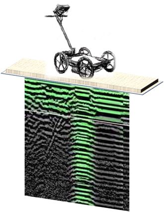 Radargrama de una caja fuerte enterrada 1