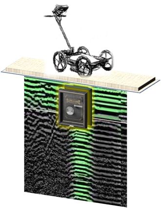 Radargrama de una caja fuerte enterrada 2