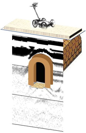 Radargrama de un tunel en 3d 2