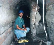 Explorando un túnel con Georadar Noggin 500